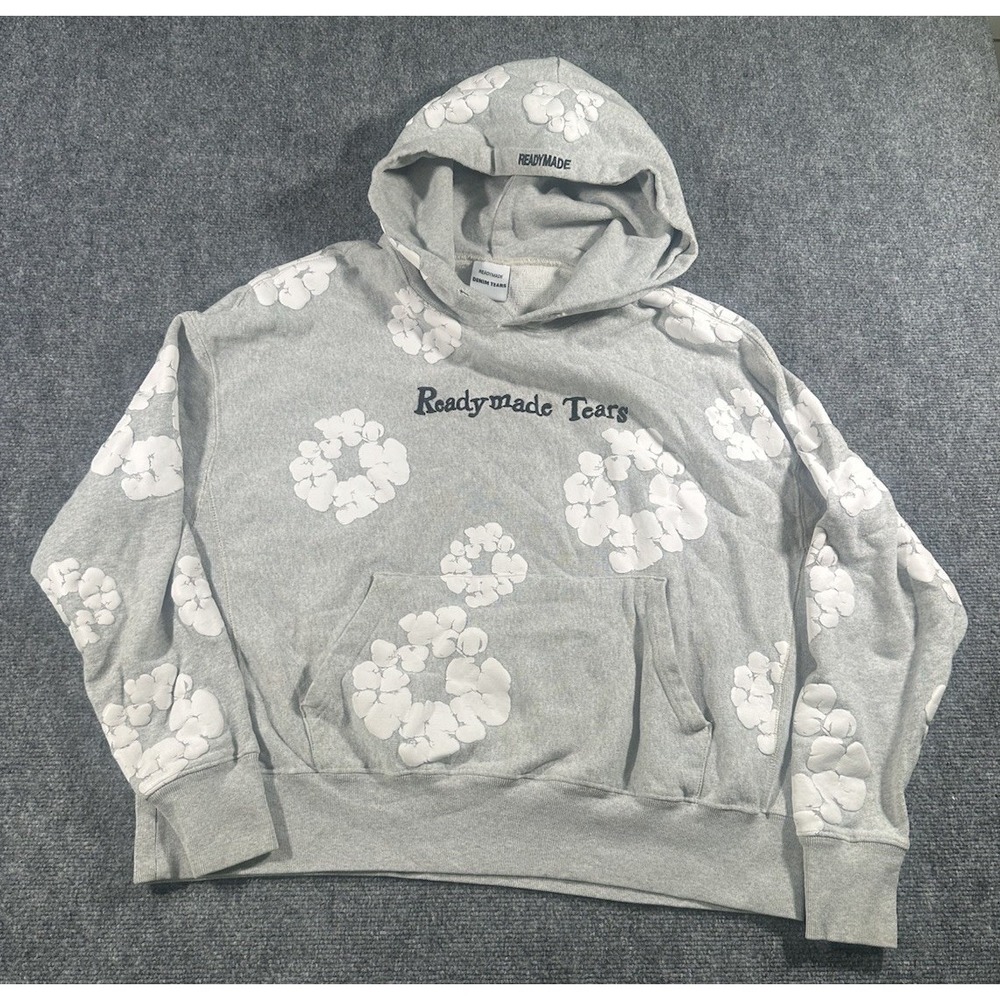 Denim Tears X Readymade Size Small Grey Cotton Hoodie RARE
